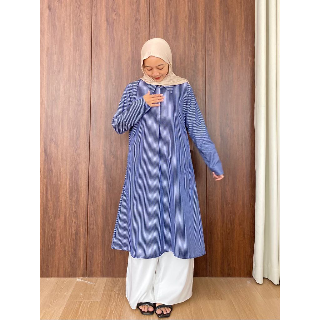 Malina Stripe Tunic Cotton Busui Friendly