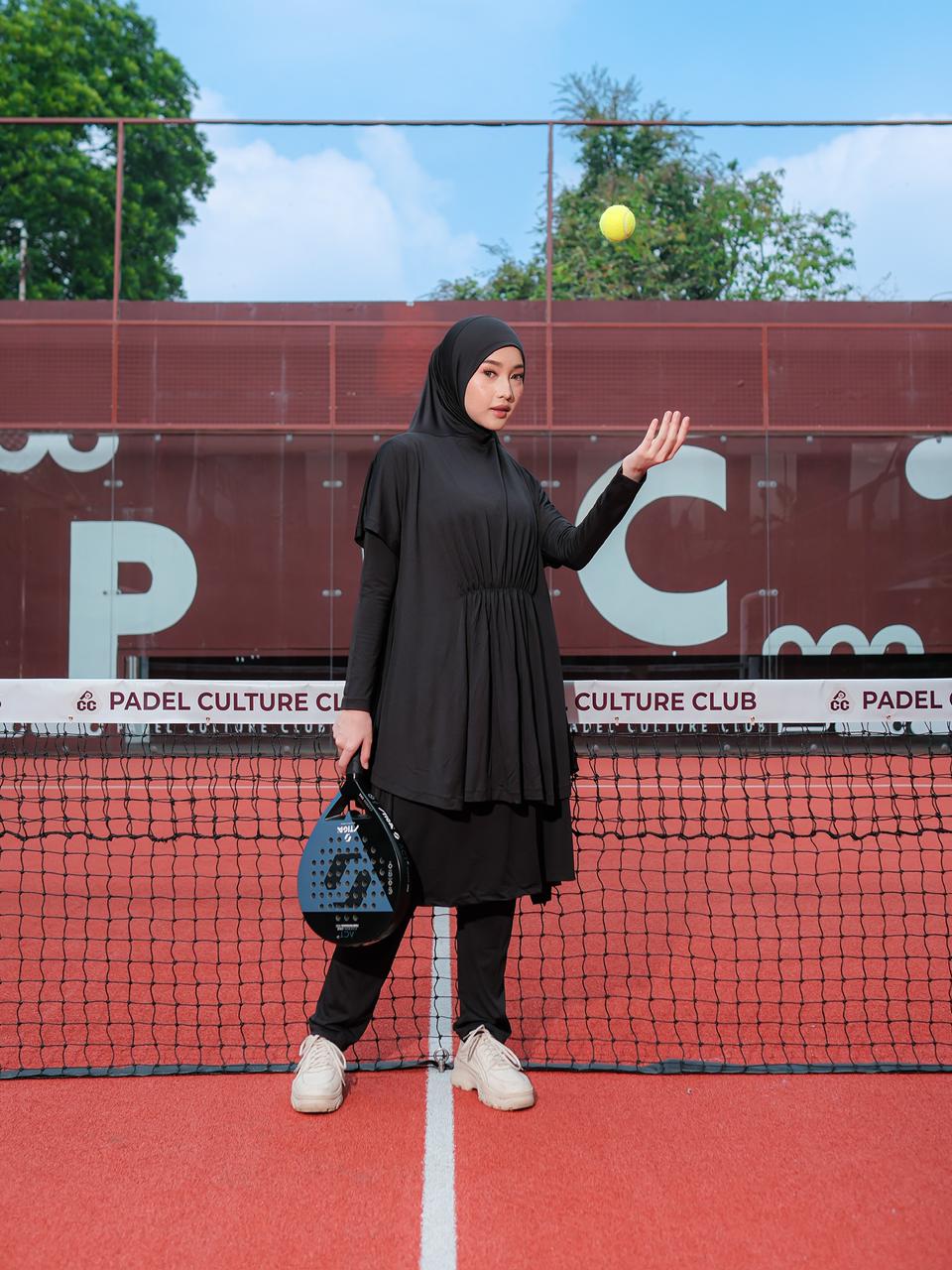Freya Set Pakaian Olahraga Wanita Padel Tenis Pilates Zumba Senam Syamaita Original