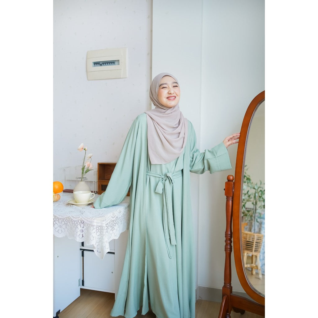 Hawa Abaya Gamis Umroh  Flowy Elegant Lebaran Viral 3in1