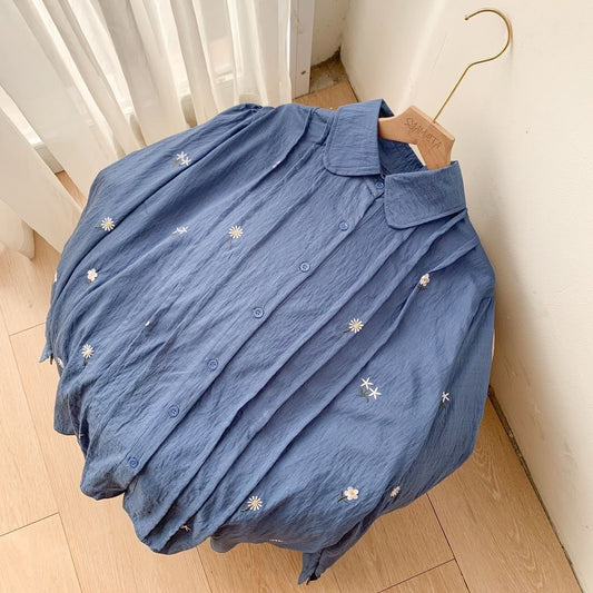 DenaiaShirtLinenFlowerBordir