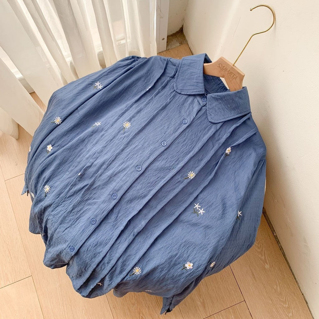 DenaiaShirtLinenFlowerBordir