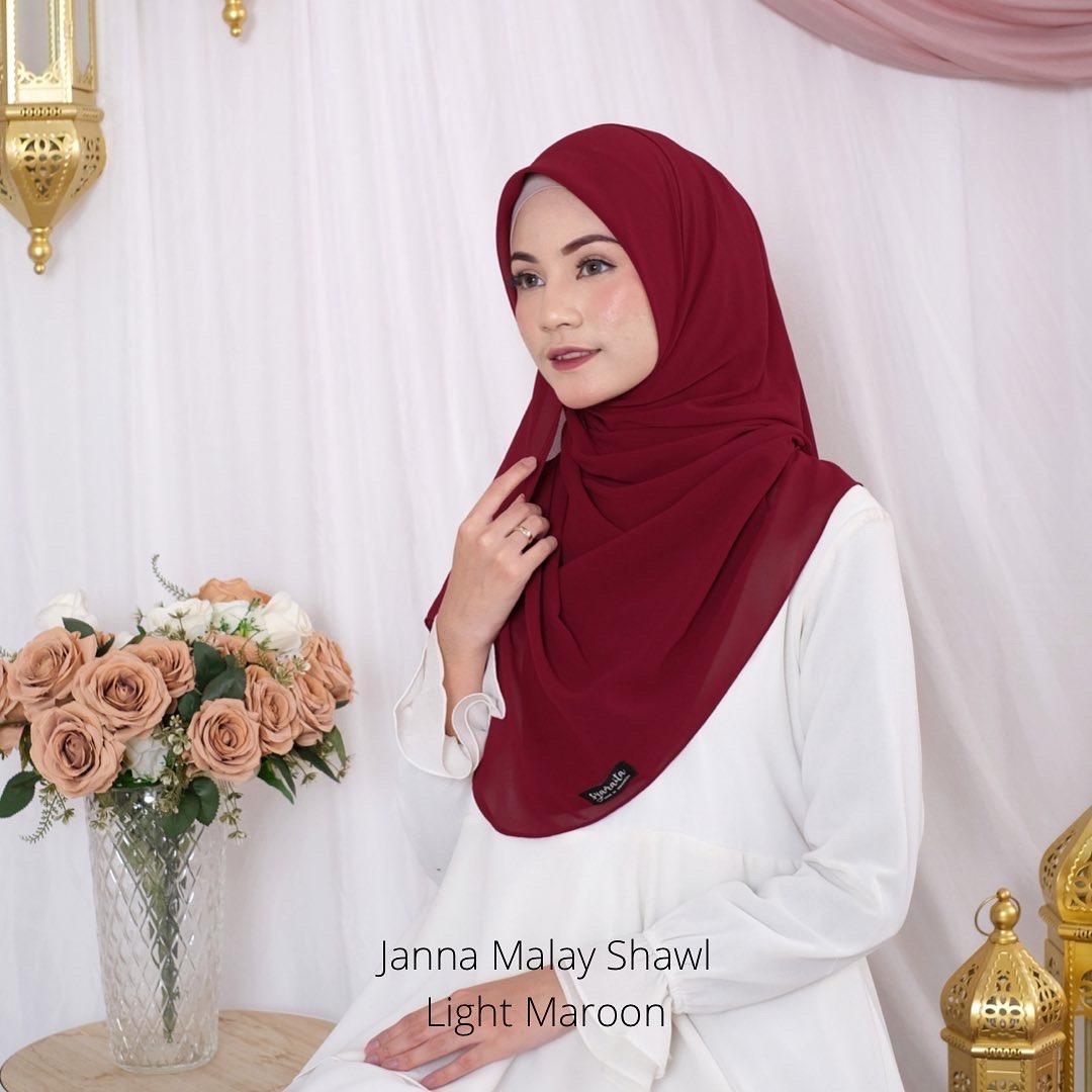 Janna Malay Shawl by syamaita Pashmina Wanita Muslim