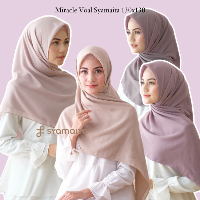 Miracle Voal 130x130cm (Arabian voile) Original Syamaita Hijab Muslim Square