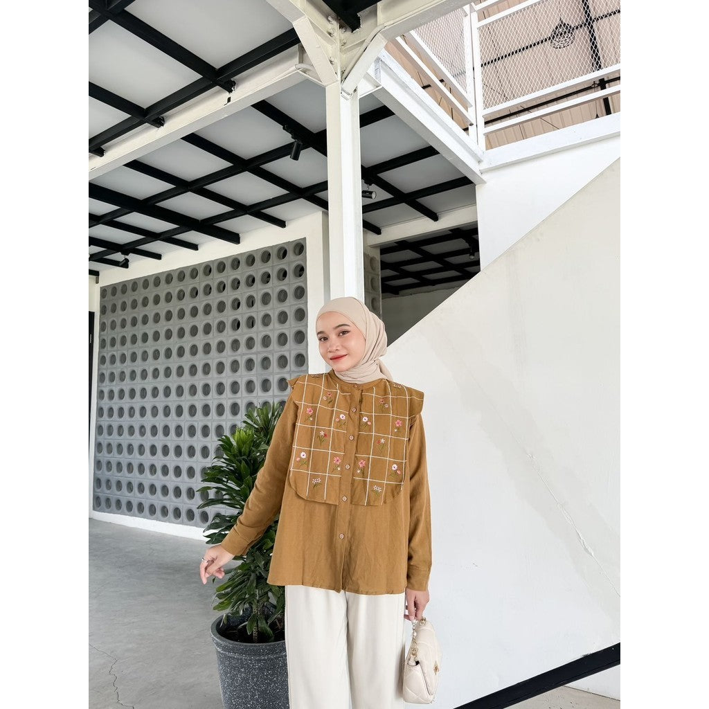 Gemi Shirt Bordir Linen Casual