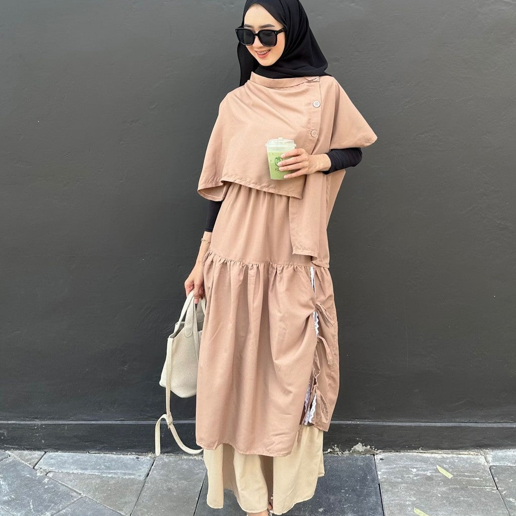 Syamaita - Ryu Oneset 2 in 1 Cotton Set Atasan Rok Korean Look Setelan Wanita Panjang