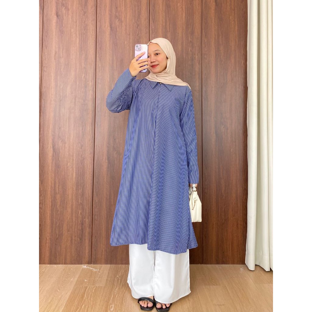 Malina Stripe Tunic Cotton Busui Friendly