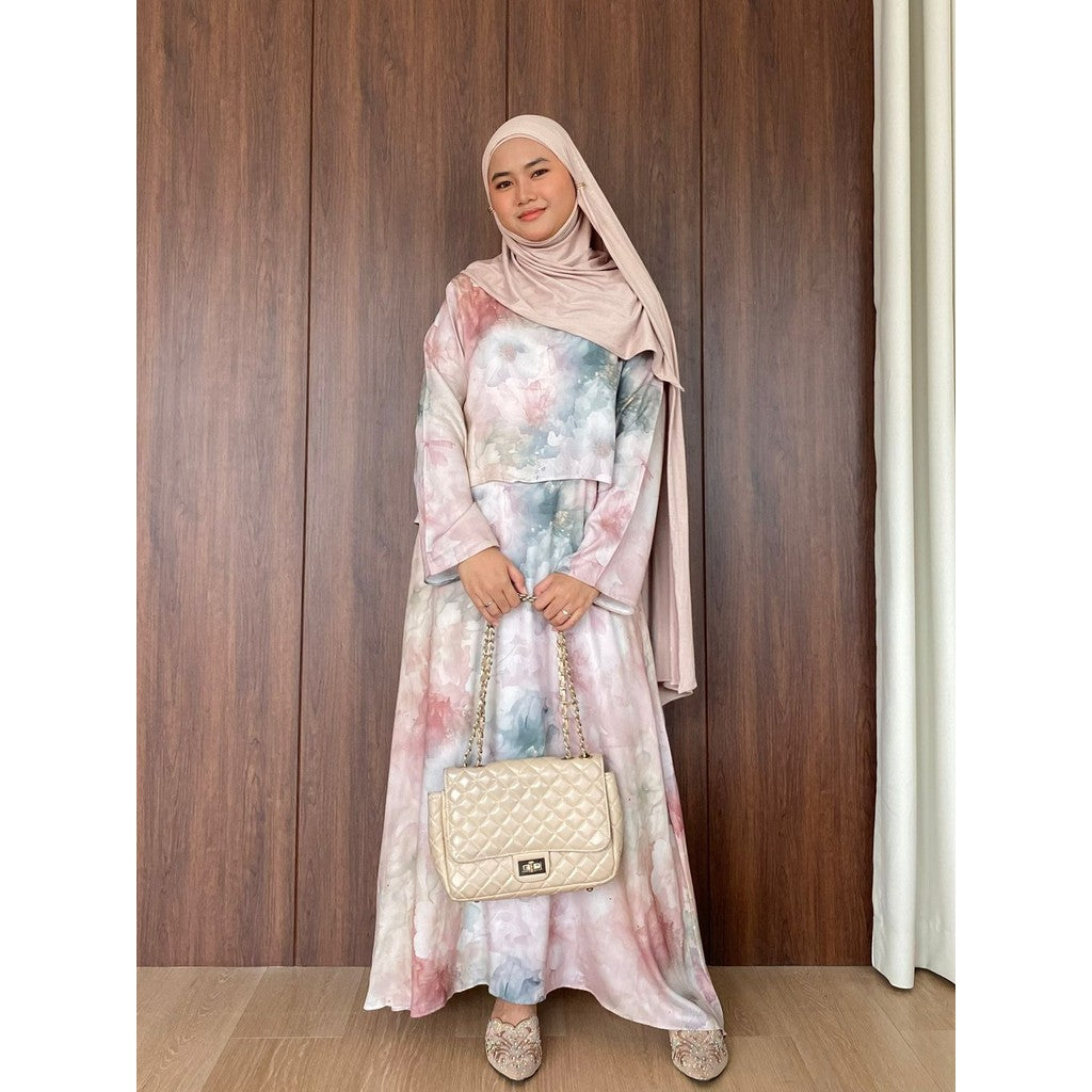 Seraya Dress✨ - Raya Collection Seraya Dress Gamis Raya Print Rayon Diamond Cotton