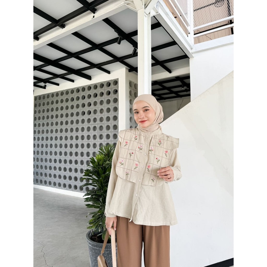 Gemi Shirt Bordir Linen Casual