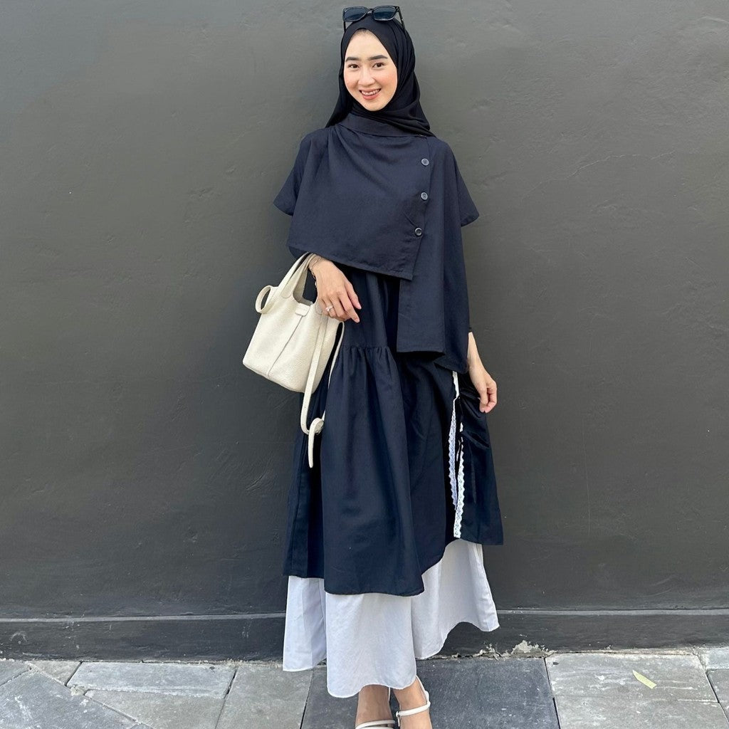 Syamaita - Ryu Oneset 2 in 1 Cotton Set Atasan Rok Korean Look Setelan Wanita Panjang