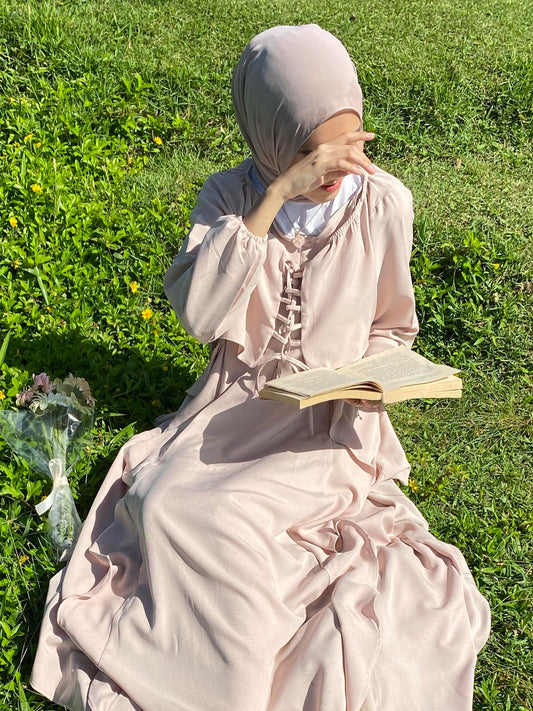 Syamaita Original Ariana Dress Korean Look Outer Busui Dan Wudhu Friendly Material Shakila Twill Premium Terbest Seller Gamis Wanita