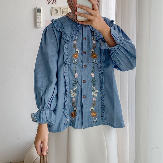 New Arrivals-Ala Denim Shirt Cotton Denim