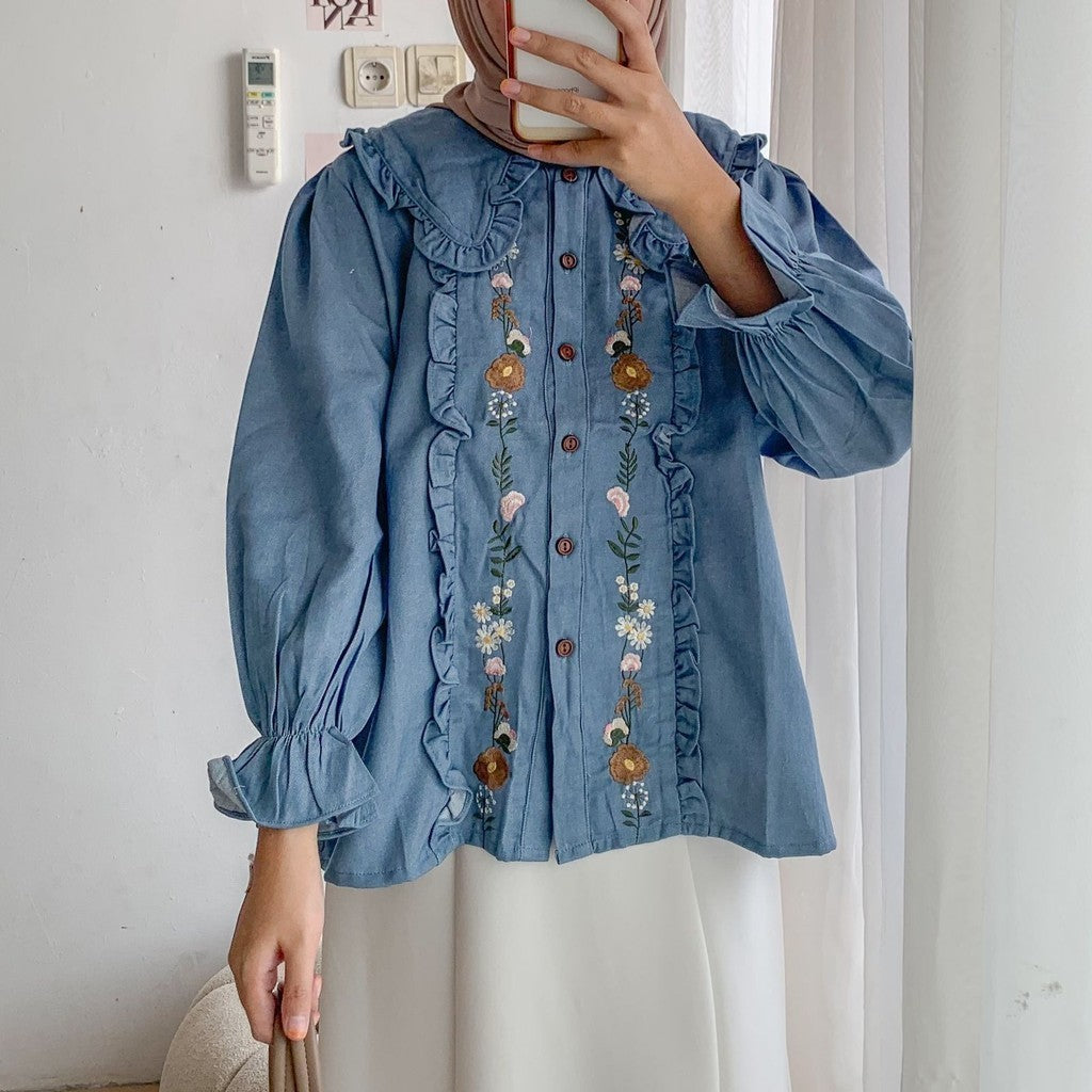 New Arrivals-Ala Denim Shirt Cotton Denim
