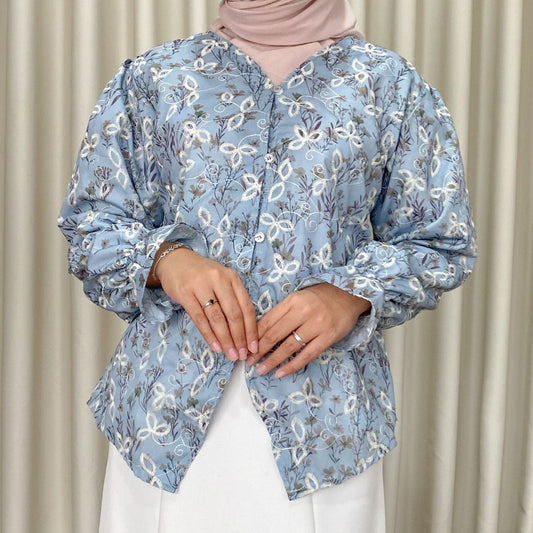 Ayumi katun bordir blouse baju kebaya modern katbol embroidery