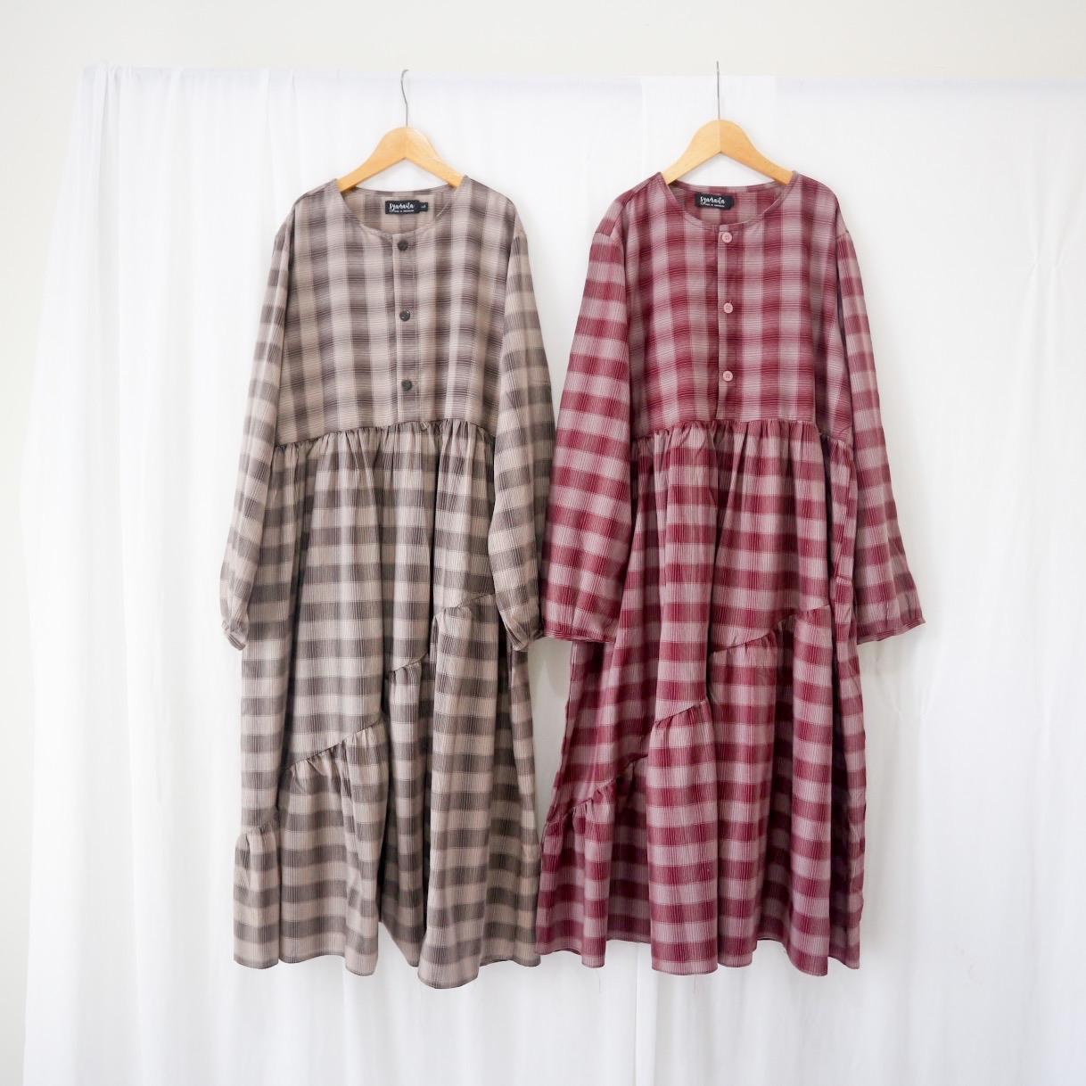 alea gingham midi dress tunik