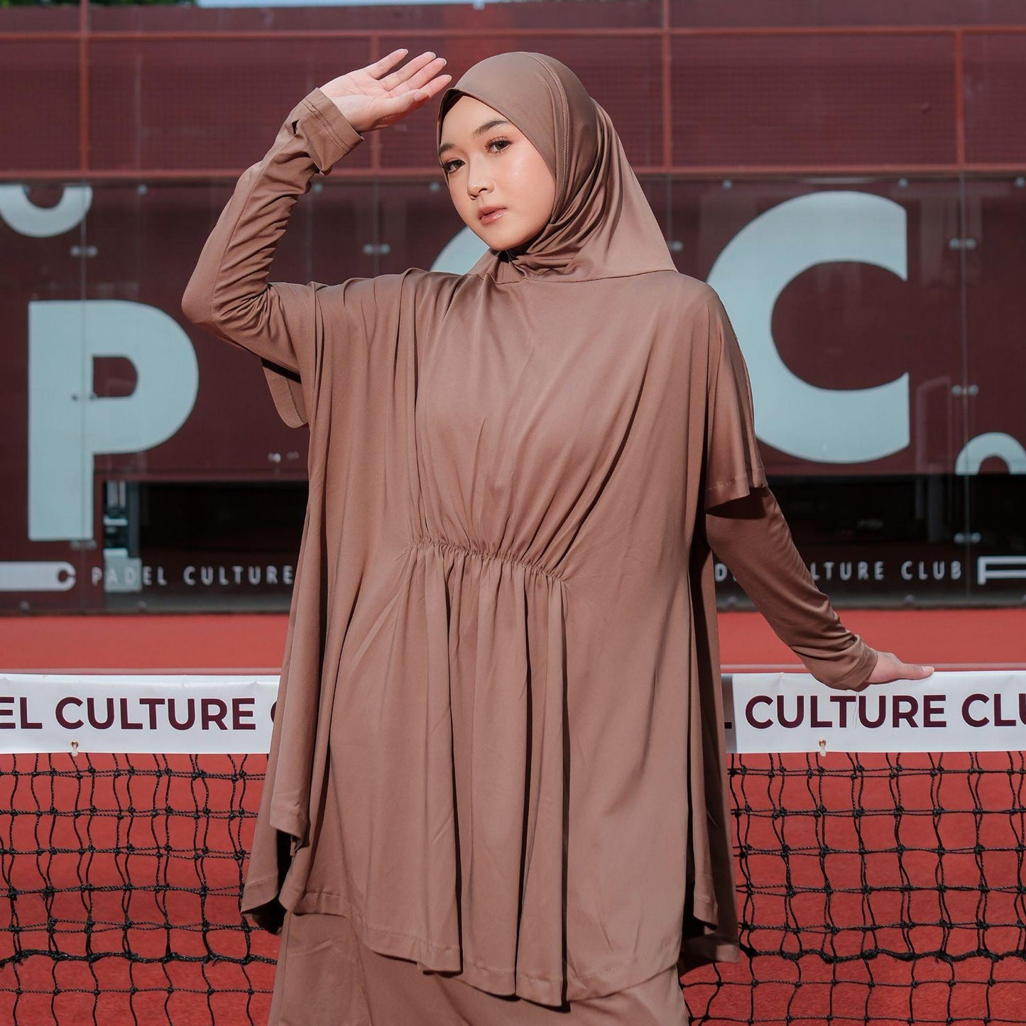 Freya Set Pakaian Olahraga Wanita Padel Tenis Pilates Zumba Senam Syamaita Original