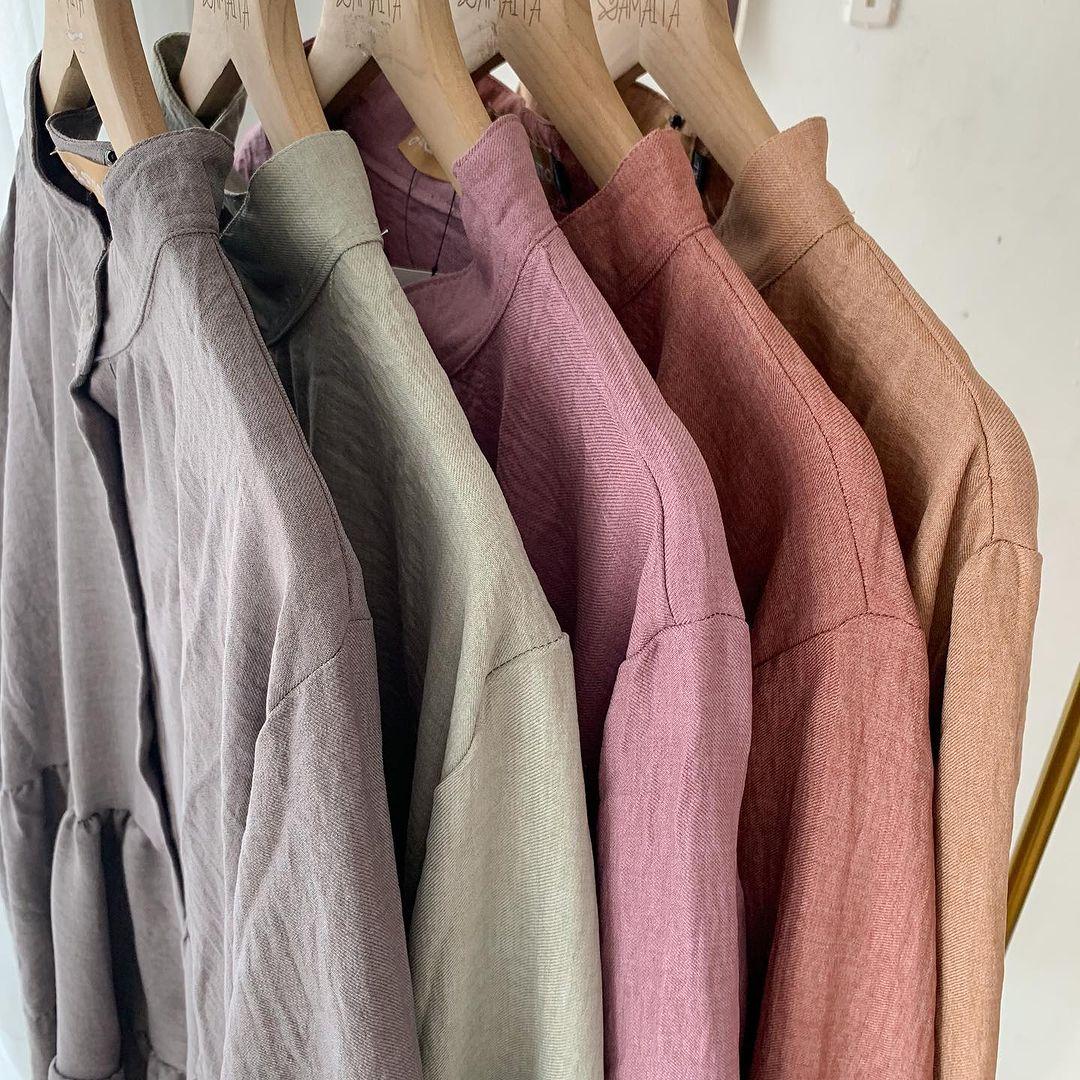 Syamaita Original Azwa Ruffle Tumpuk Crinkle Linen Crespo Premium Wanita Busui Panjang Cantik Formal