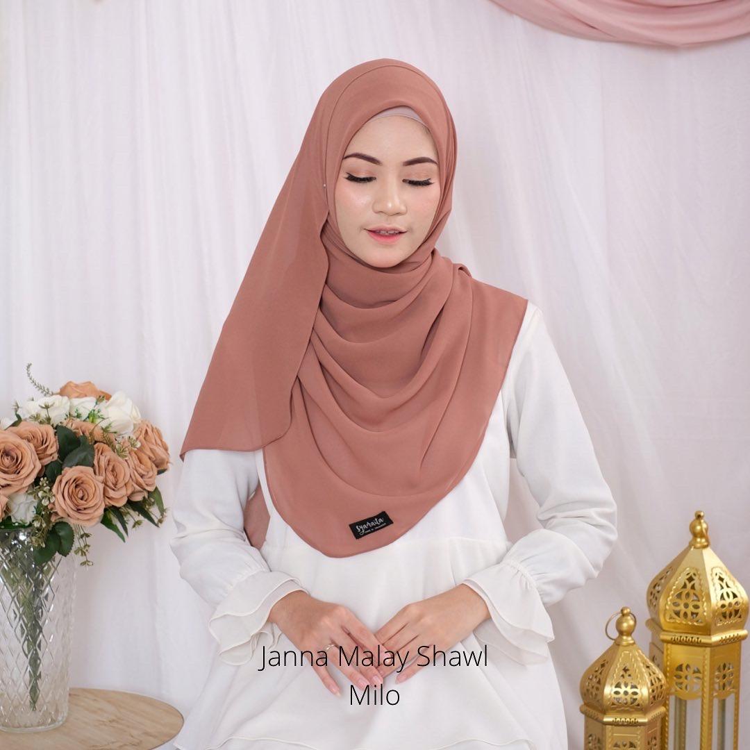 Janna Malay Shawl by syamaita Pashmina Wanita Muslim