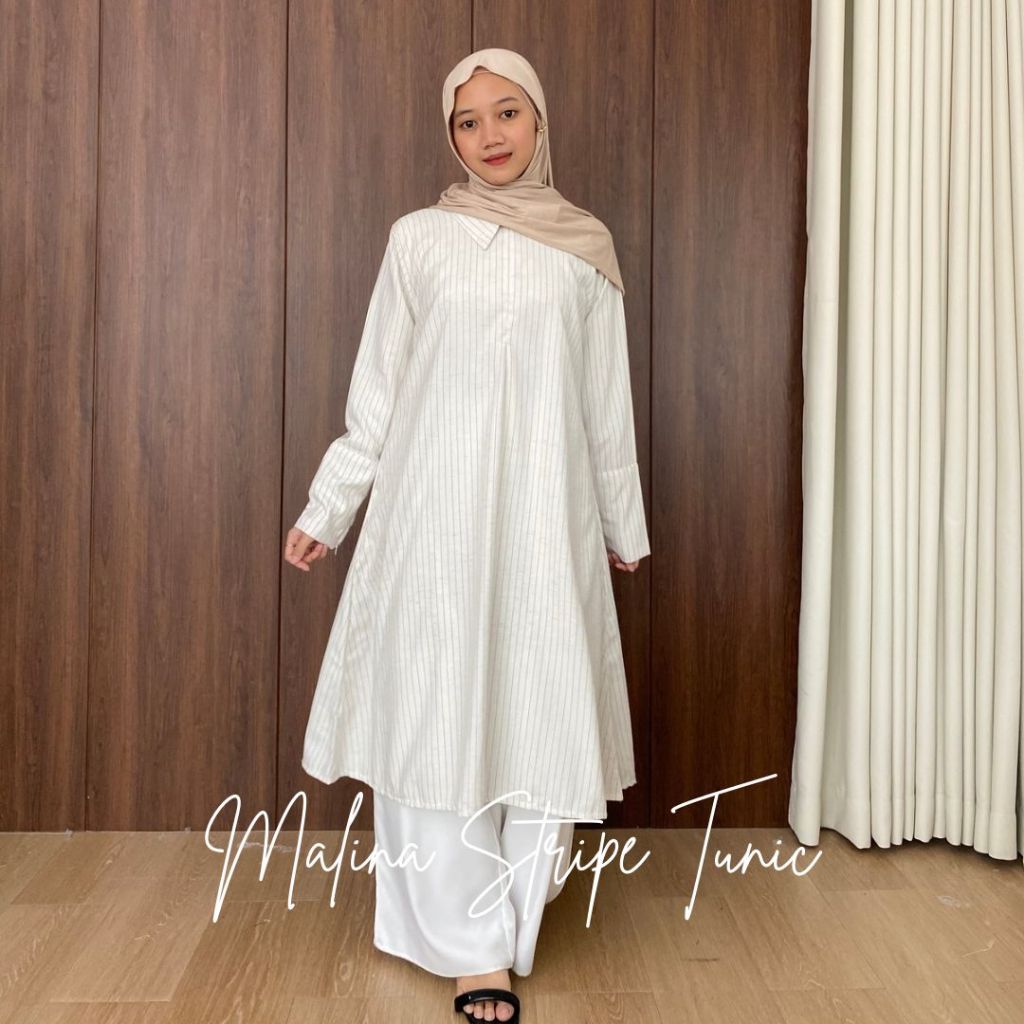 Malina Stripe Tunic Cotton Busui Friendly