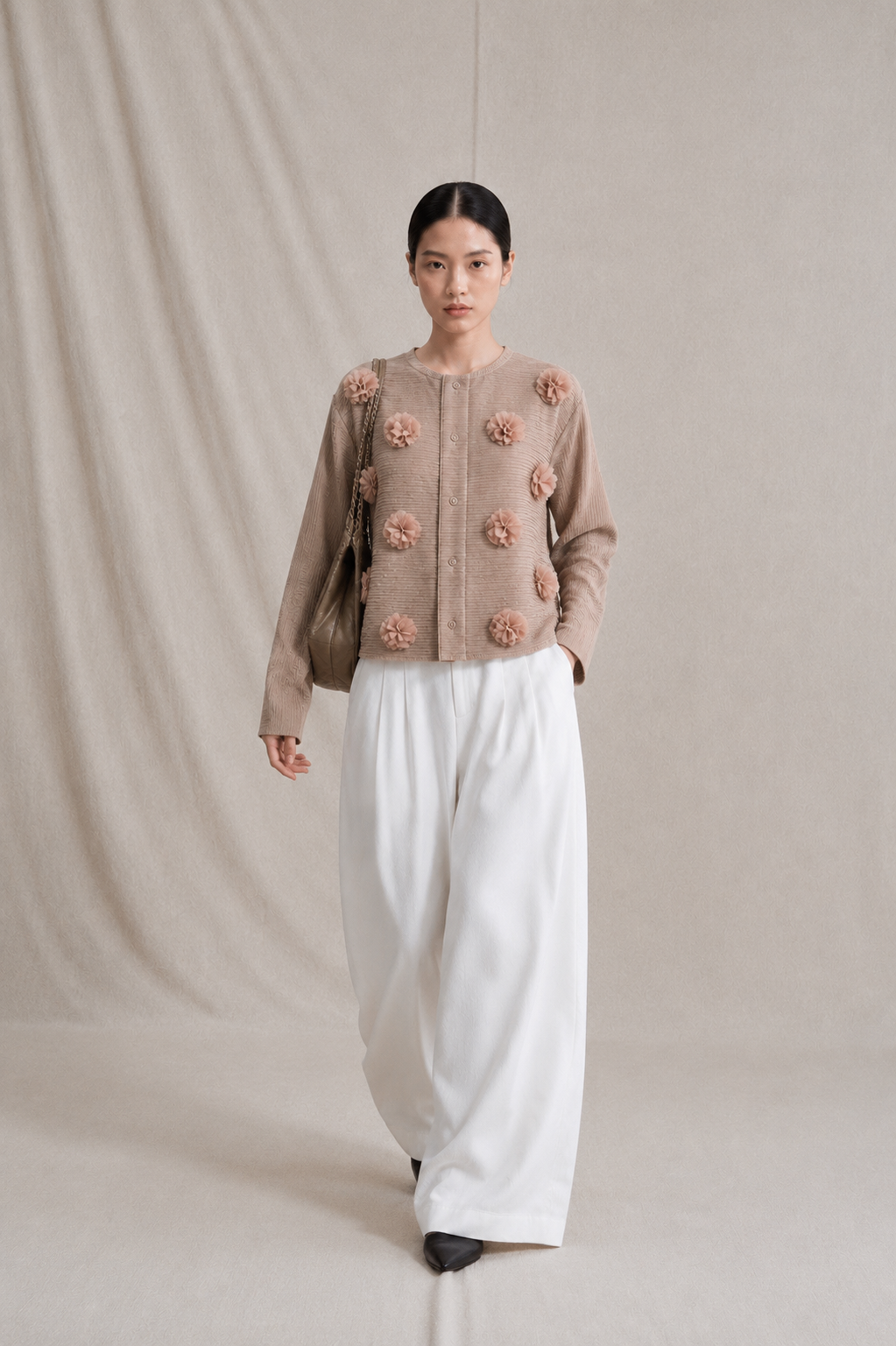 Summer Pleated Plisket Shirt Kemeja Bunga