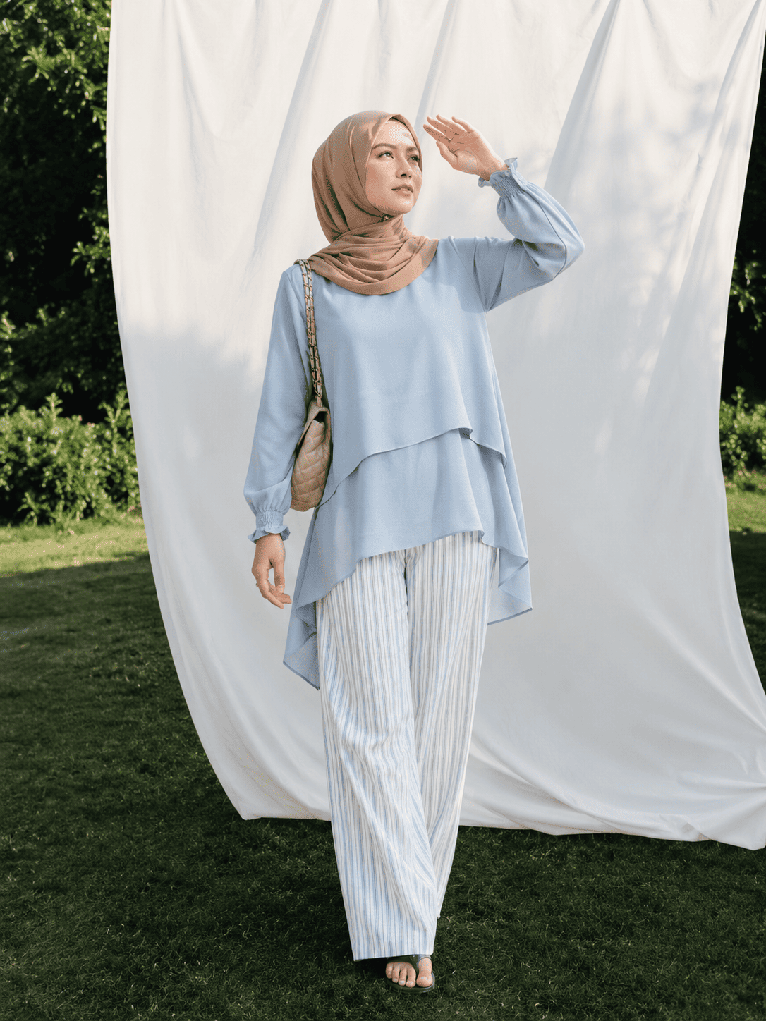 Syamaita Original Diane Blouse Busui Dan Wudhu Friendly Bukaan Kanan Kiri Material Shakila Premium Terbest Seller Atasan Muslim Baju Wanita