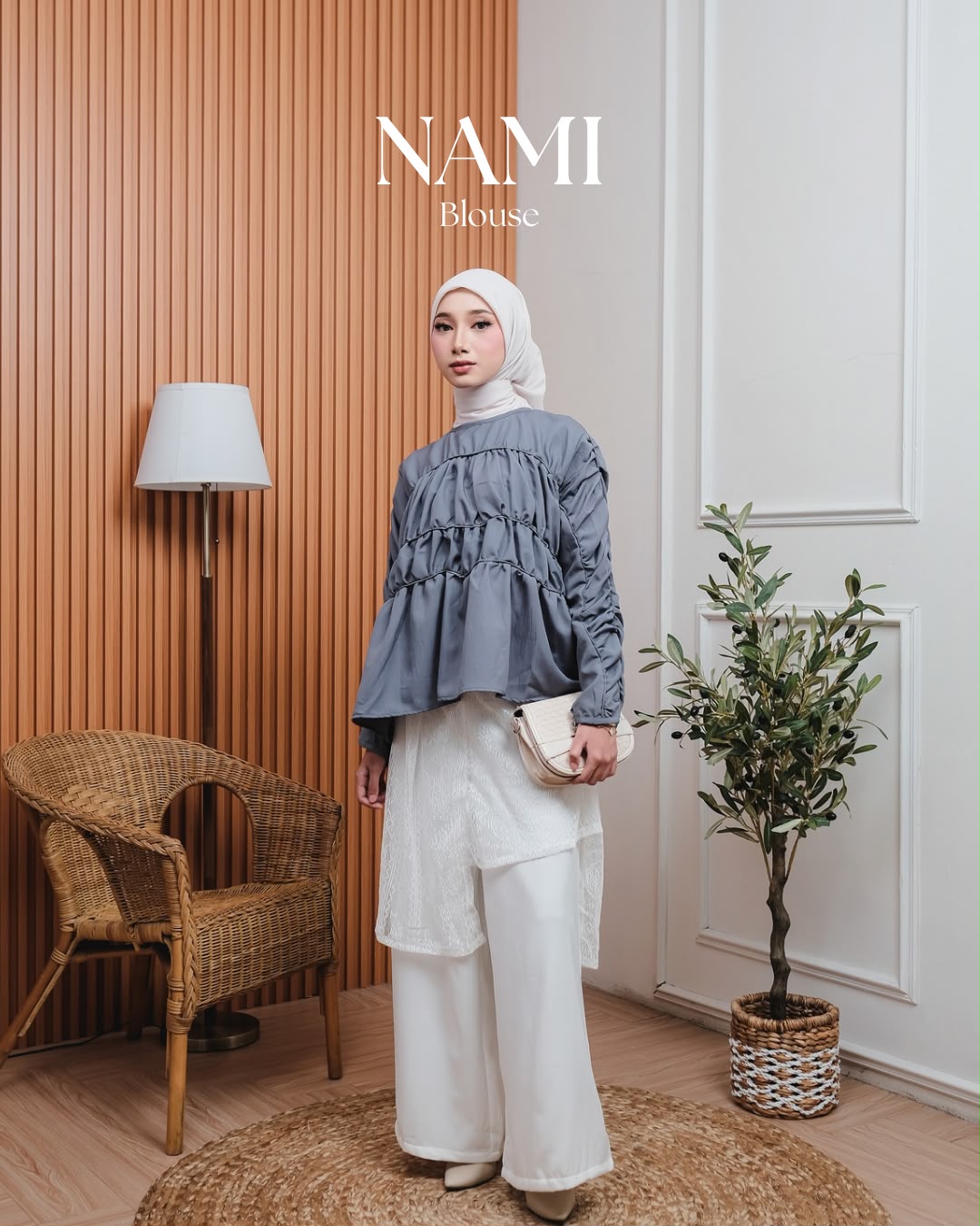 Nami Blouse Rosa Airy Premium Syamaita Original