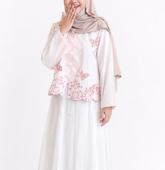Mariposa Cheongsam Shirt Bordir Poplin Syamaita Original