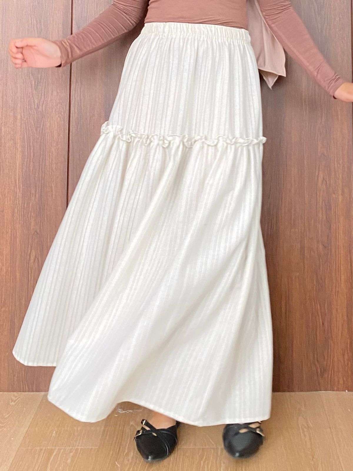 Syamaita Original Azura Shirt Kemeja Stripe Linen Garis Katun Wanita Kerja