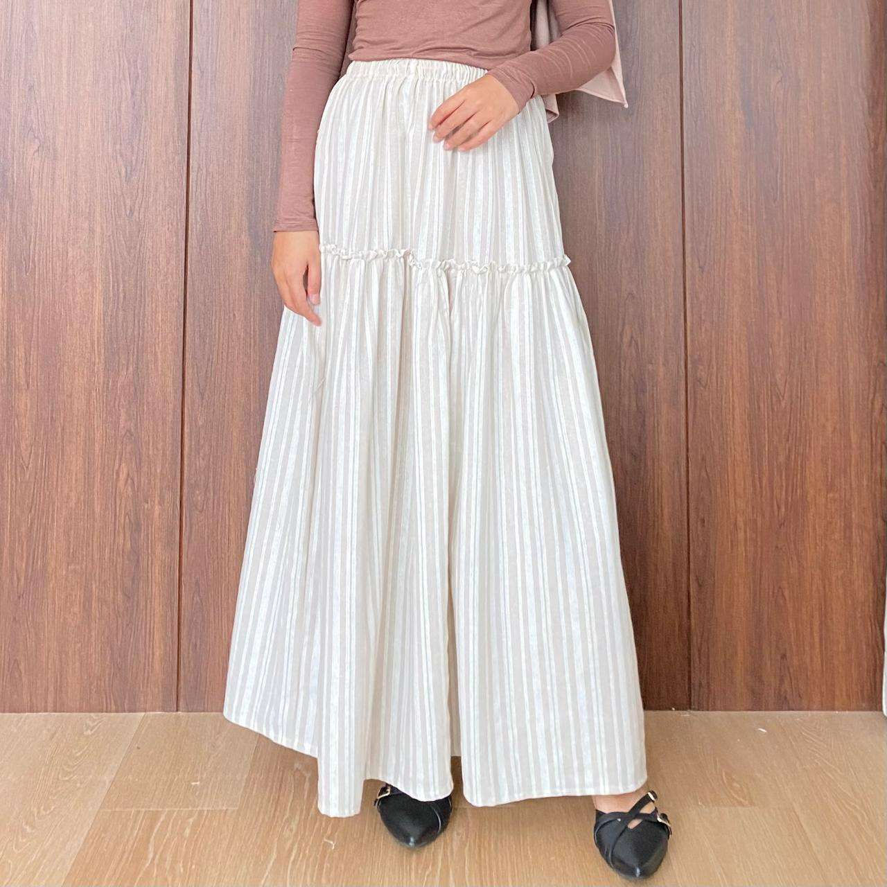 Azura Linen Stripes Skirt