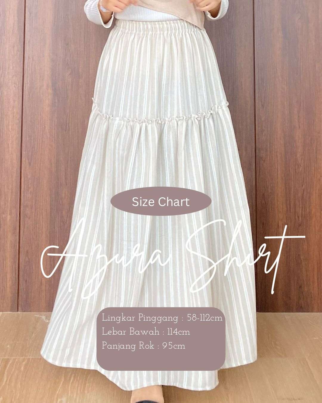 Azura Linen Stripes Skirt
