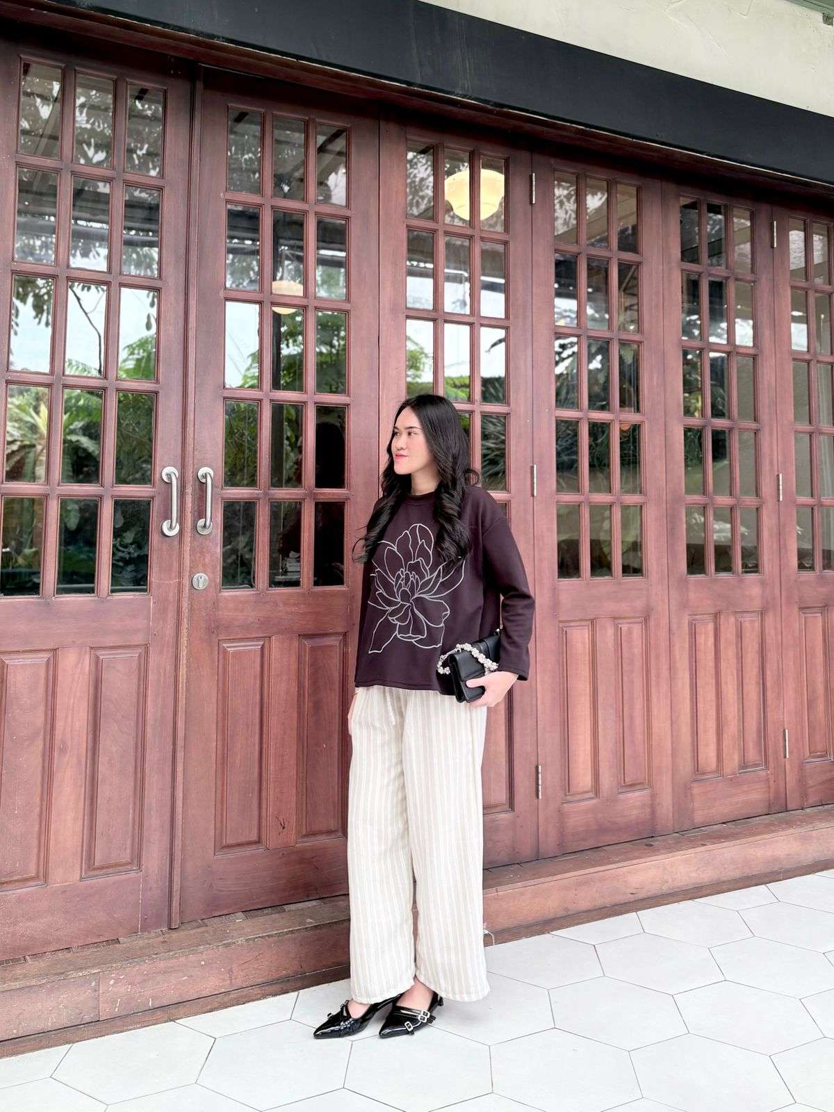 Syamaita Original Azura Stripes Pants linen cotton bulukuda