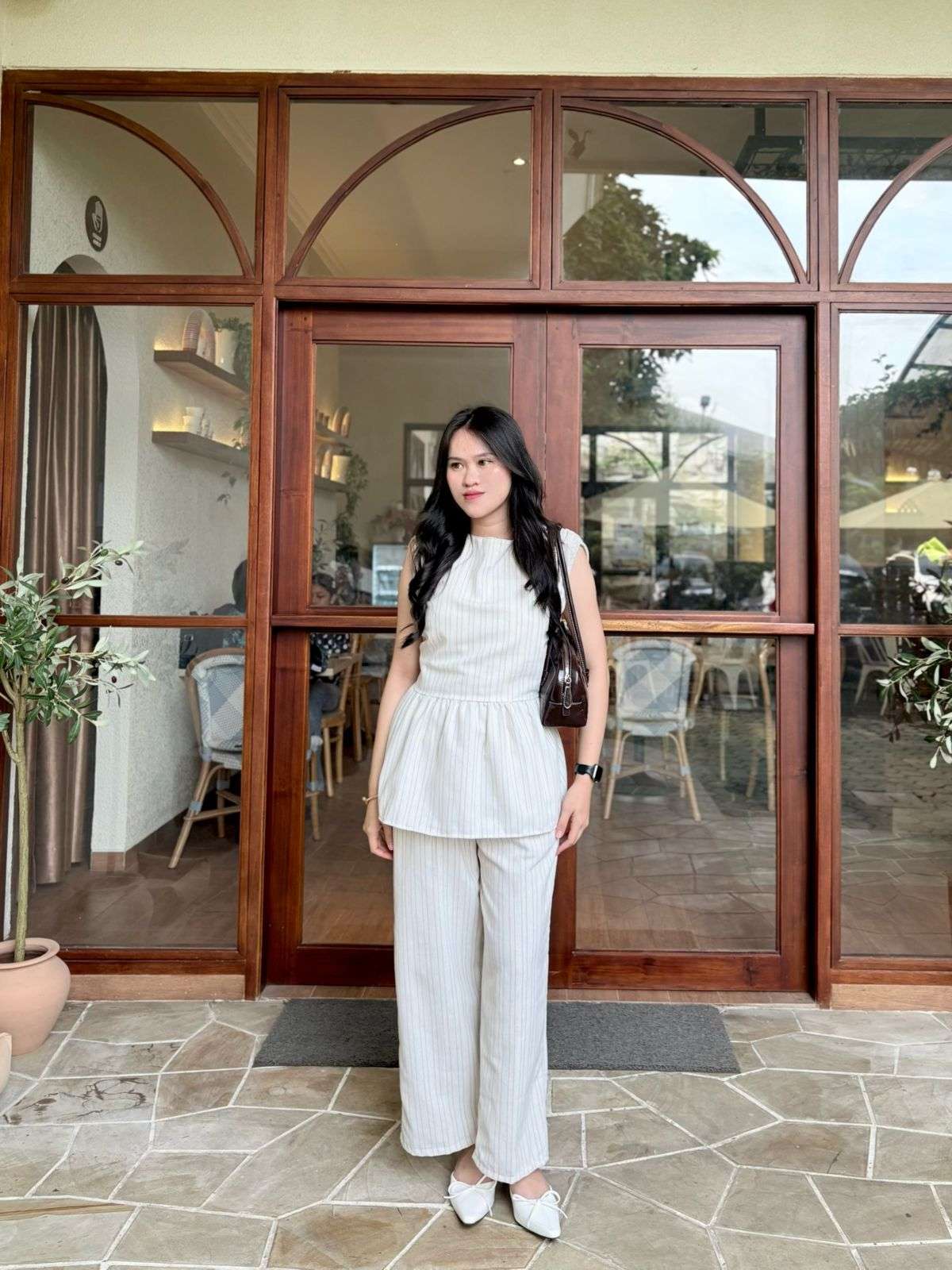 Syamaita Original Azura Stripes Pants linen cotton bulukuda