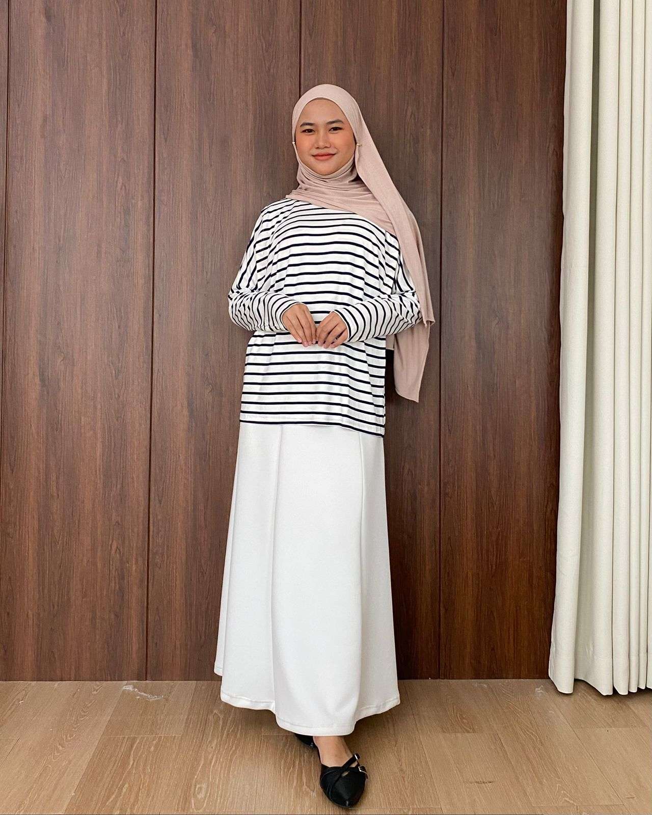 Kiyori Sweetshirt by syamaita kaos cotton stretchy Stripe