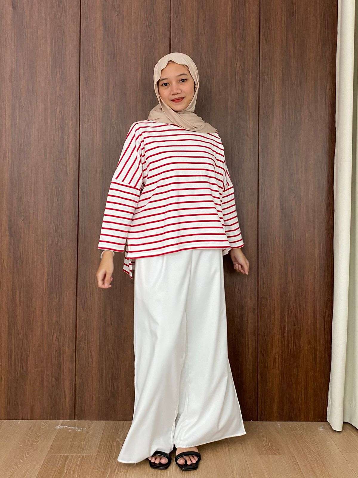 Kiyori Sweetshirt by syamaita kaos cotton stretchy Stripe