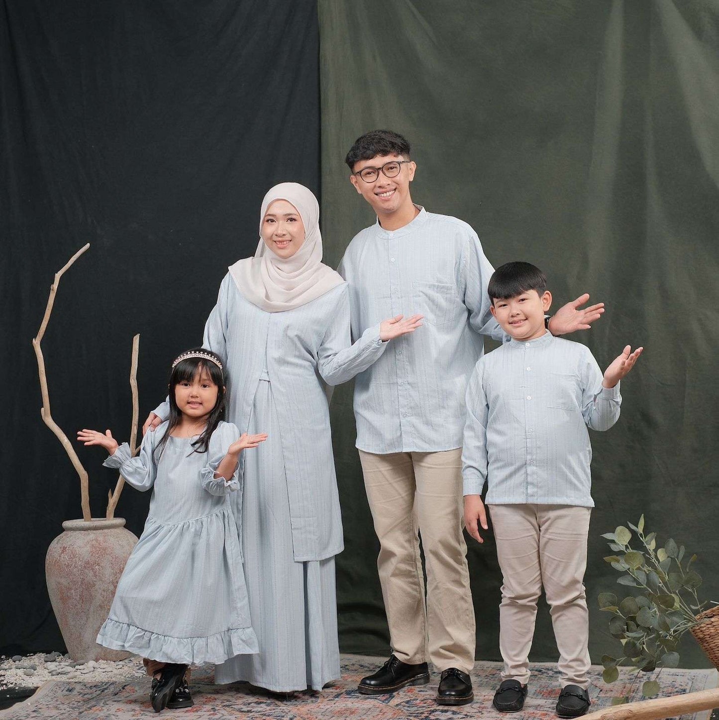 [Basheera Series] Set Rok Tunik Melayu Kurung Sarimbit Couple Koko