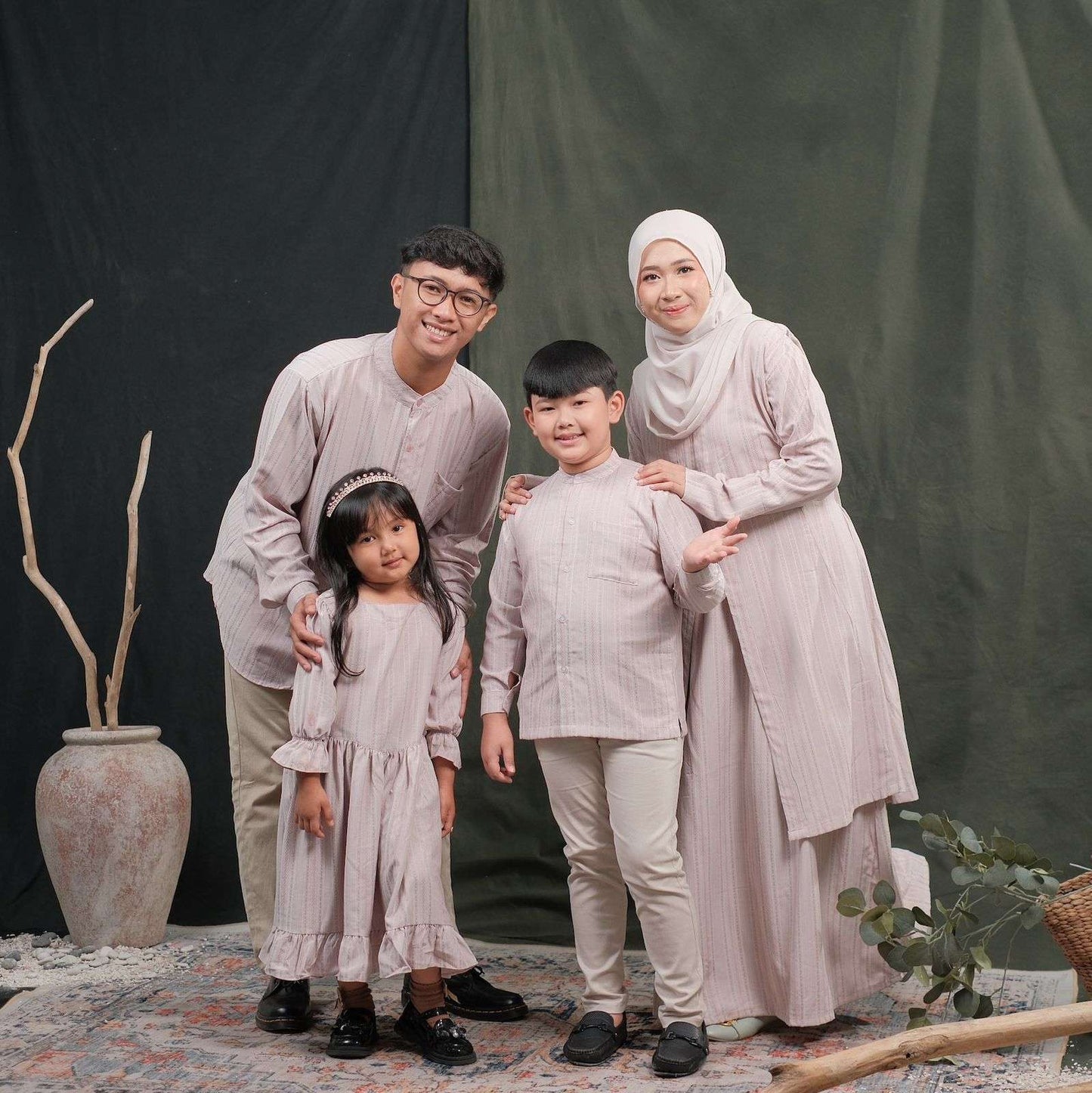 [Basheera Series] Set Rok Tunik Melayu Kurung Sarimbit Couple Koko