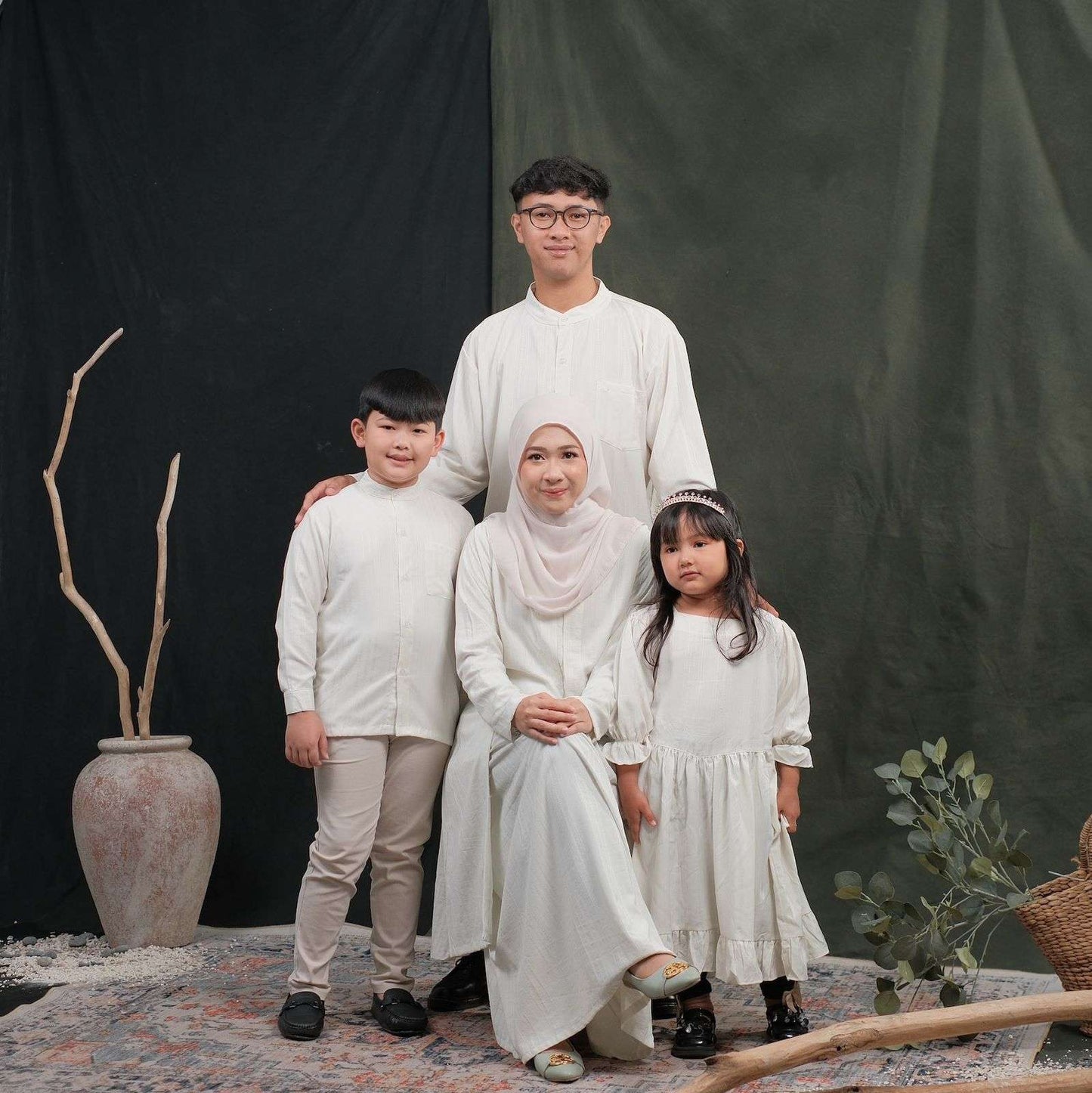 [Basheera Series] Set Rok Tunik Melayu Kurung Sarimbit Couple Koko