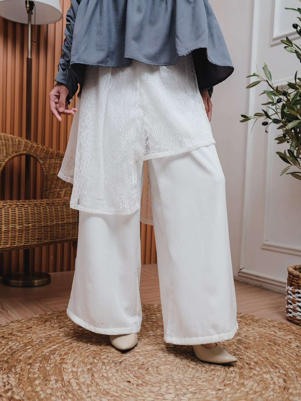 Yure Slayer Cullote Pants Kulot Celana Senorita Mix Lace Syamaita Original