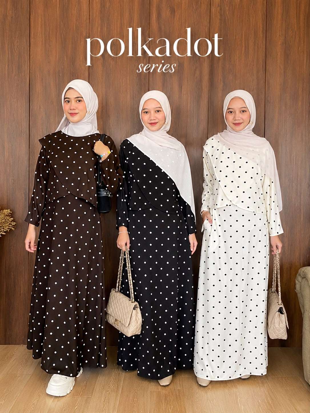 Polkadot Twill Cotton Stretch Syamaita Original