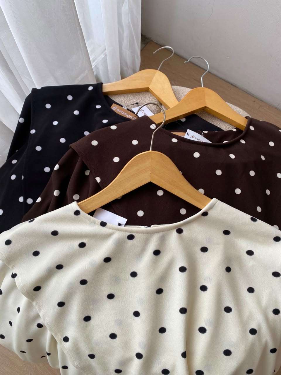 Polkadot Twill Cotton Stretch Syamaita Original