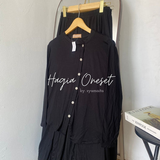 Hagia One Set Rok Kaos Rayon Spandek Busui Friendly