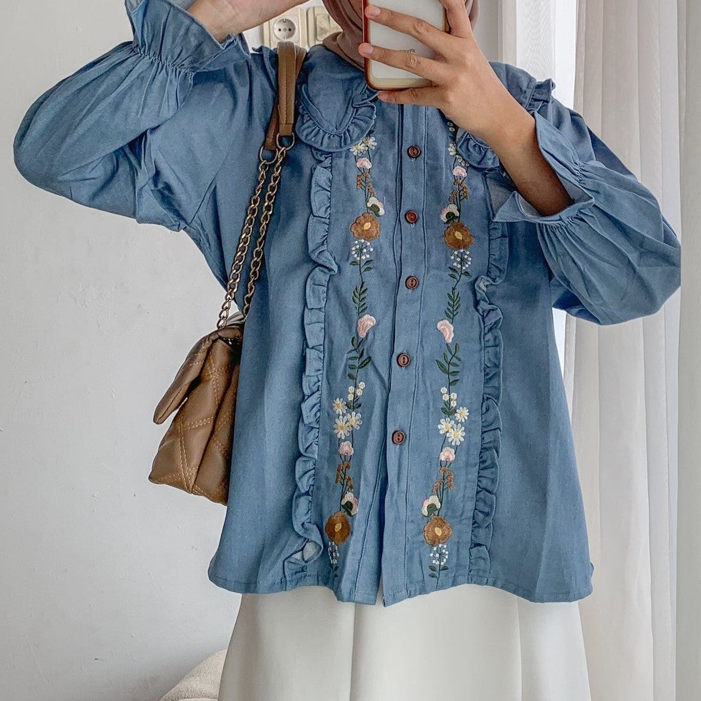 New Arrivals-Ala Denim Shirt Cotton Denim