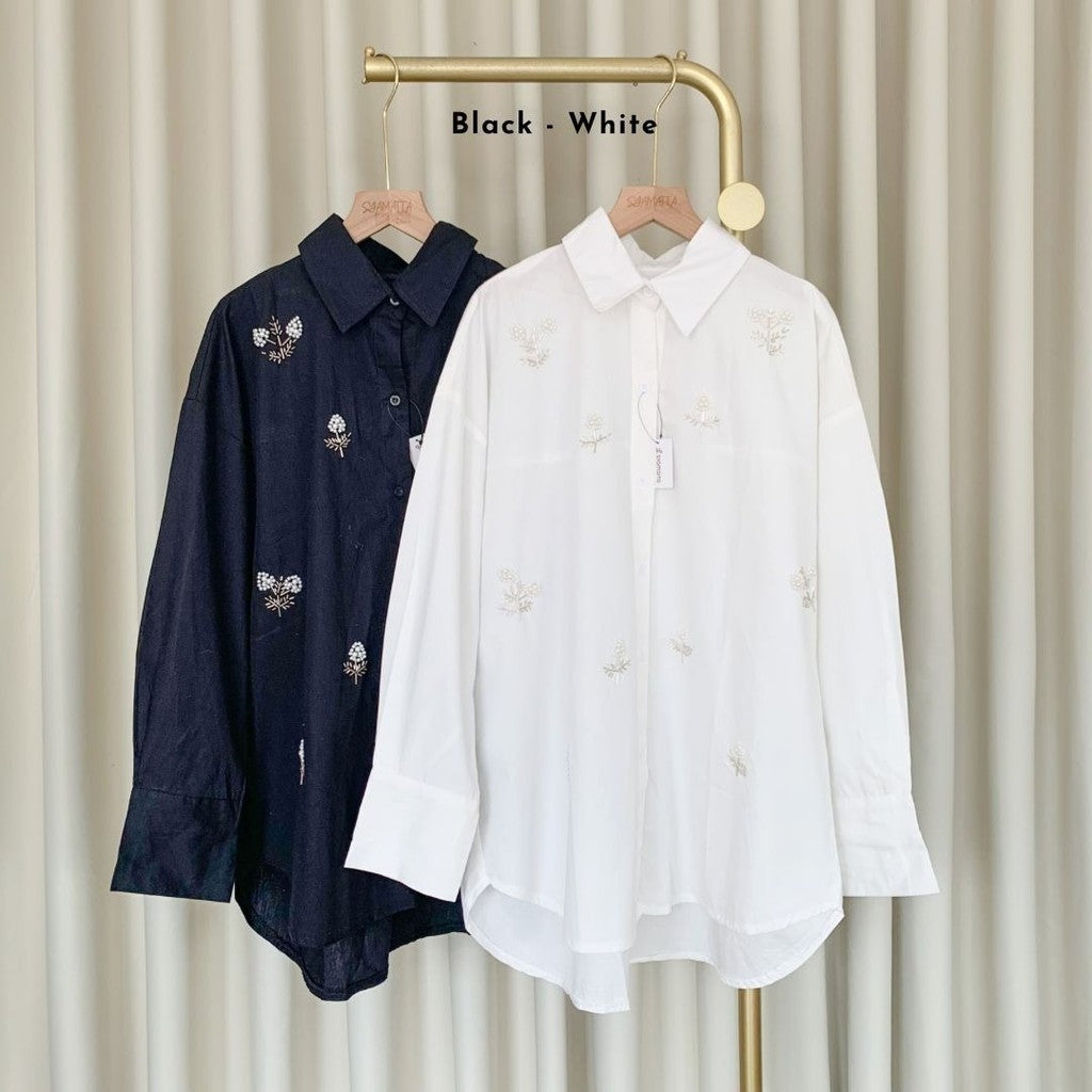Gio Shirt Beads Cotton Poplin