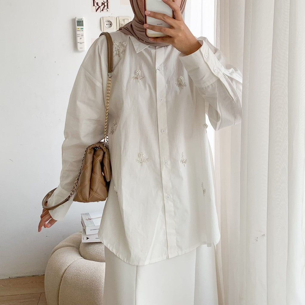 Gio Shirt Beads Cotton Poplin