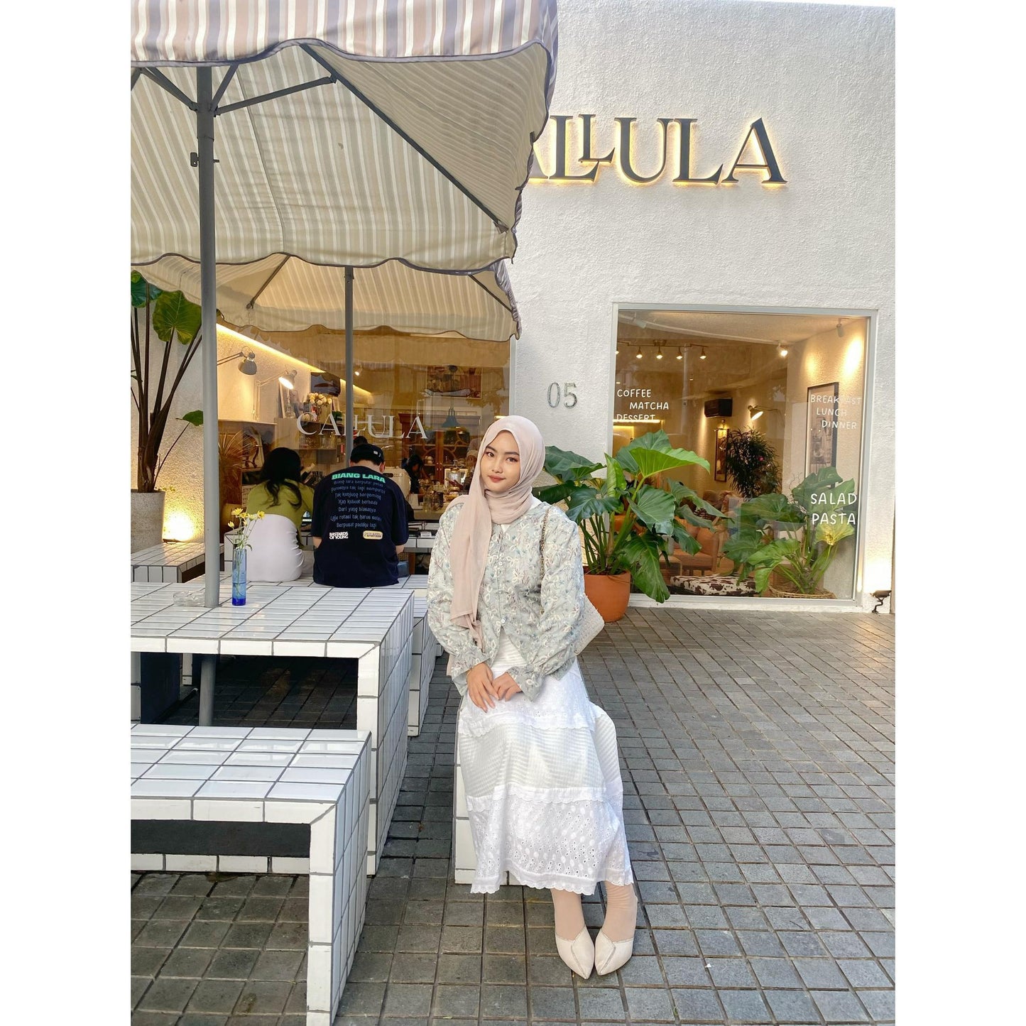 Syamaita Original Ayumi Katun Bordir Syamaita Original Blouse Baju Kebaya Modern Katbol Embroidery