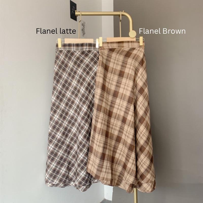 Jelena Skirt Tartan Korean Style by Syamaita Flanel dan Semi Wool