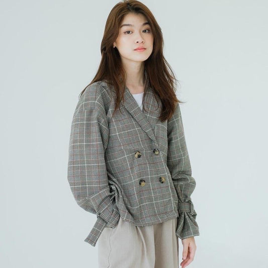 Syamaita Original Jelena Blazer Flanel Motif Series Outer Korean Style Viral