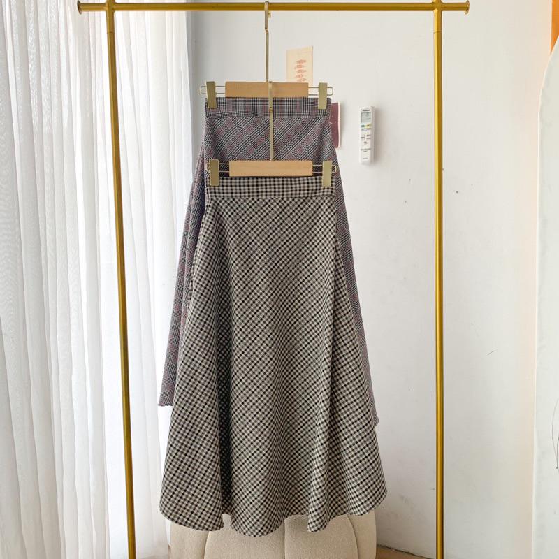 Jelena Skirt Tartan Korean Style by Syamaita Flanel dan Semi Wool