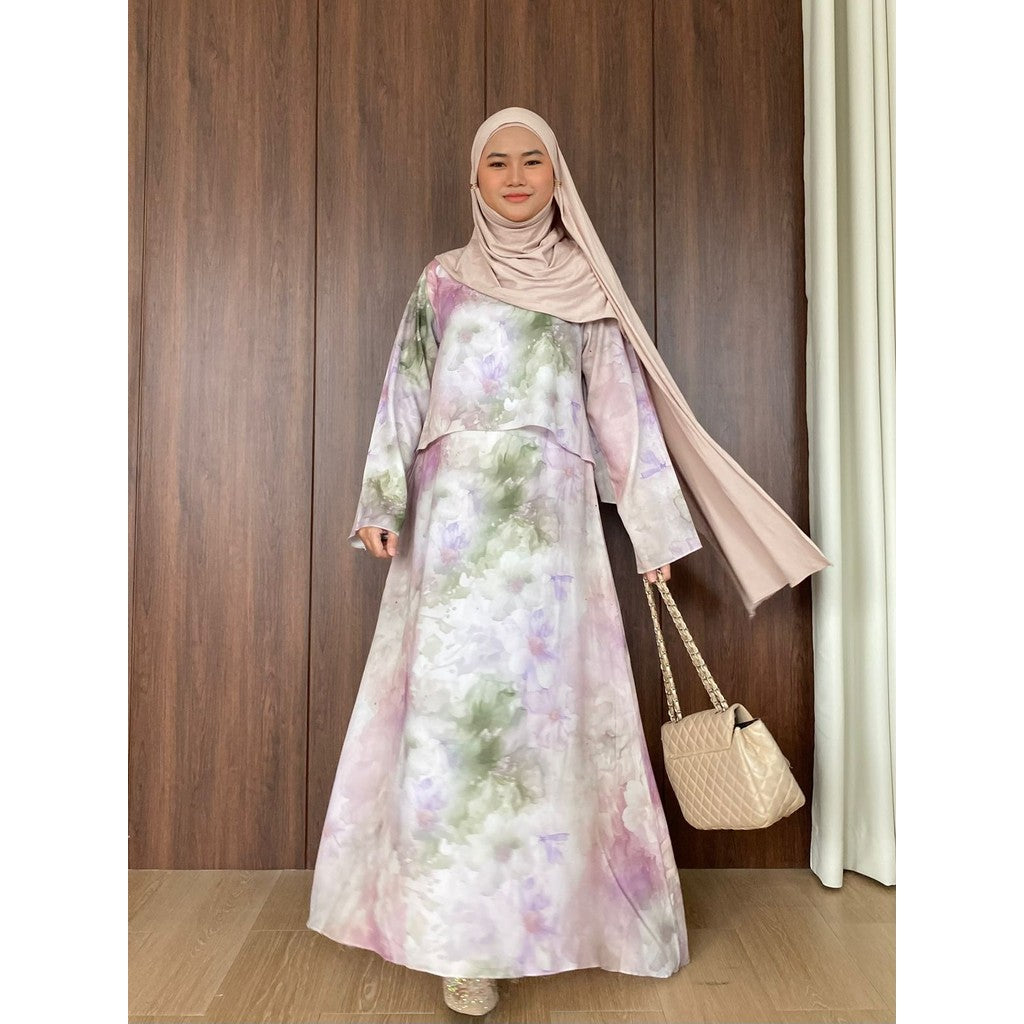 Seraya Dress✨ - Raya Collection Seraya Dress Gamis Raya Print Rayon Diamond Cotton