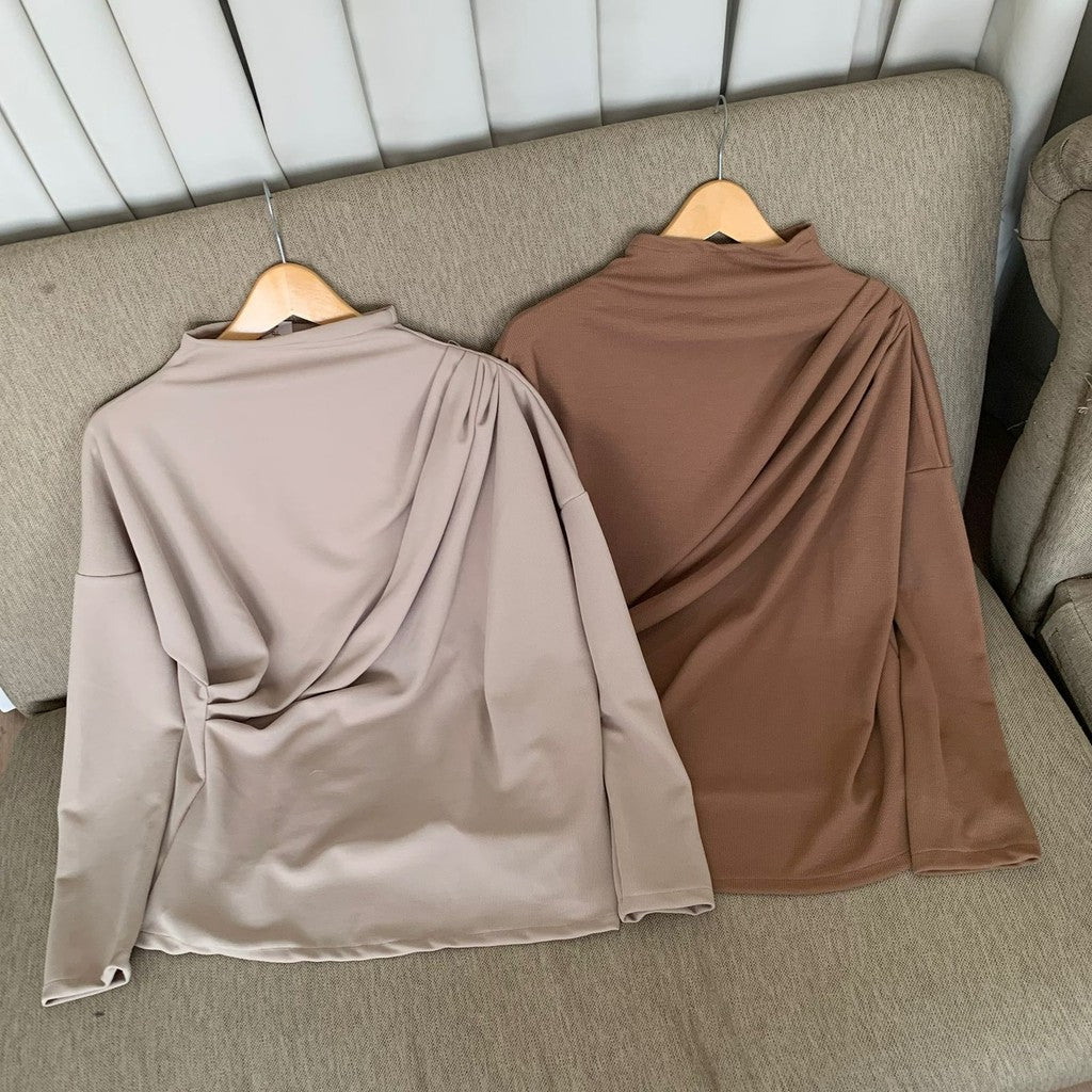 Dira Blouse Rample Turtleneck Viral Adem Lembut Syamaita Original