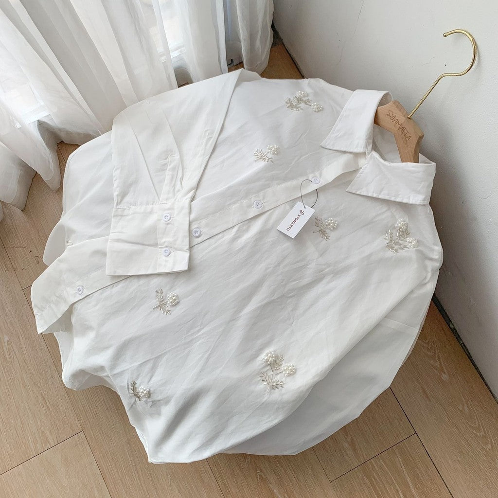 Gio Shirt Beads Cotton Poplin